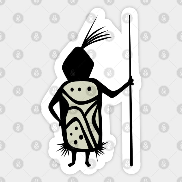 Hunter Cave Person Sticker by Caving Designs